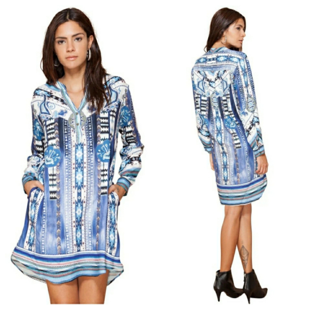Hale Bob Printed Jilliana Satin Dress